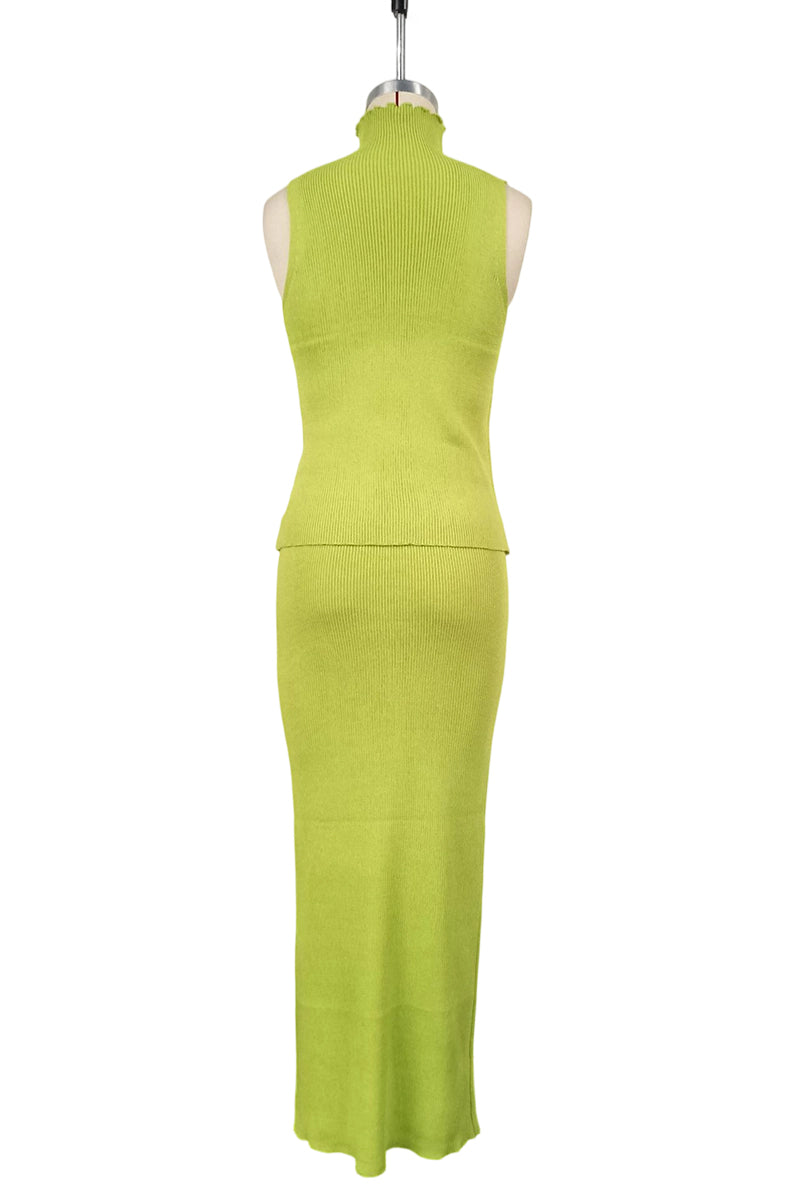 Sleeveless Turtleneck Skirt Set