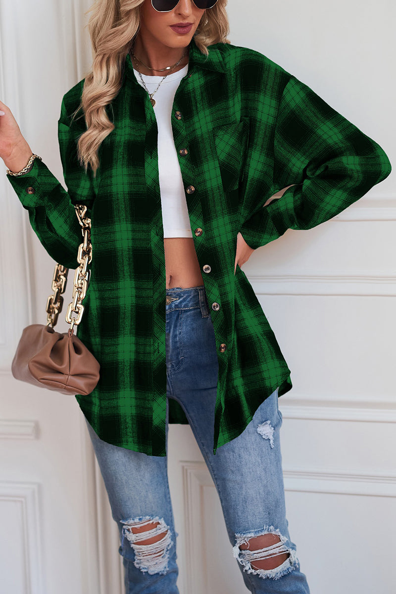 Casual Plaid Long Sleeve Shirt