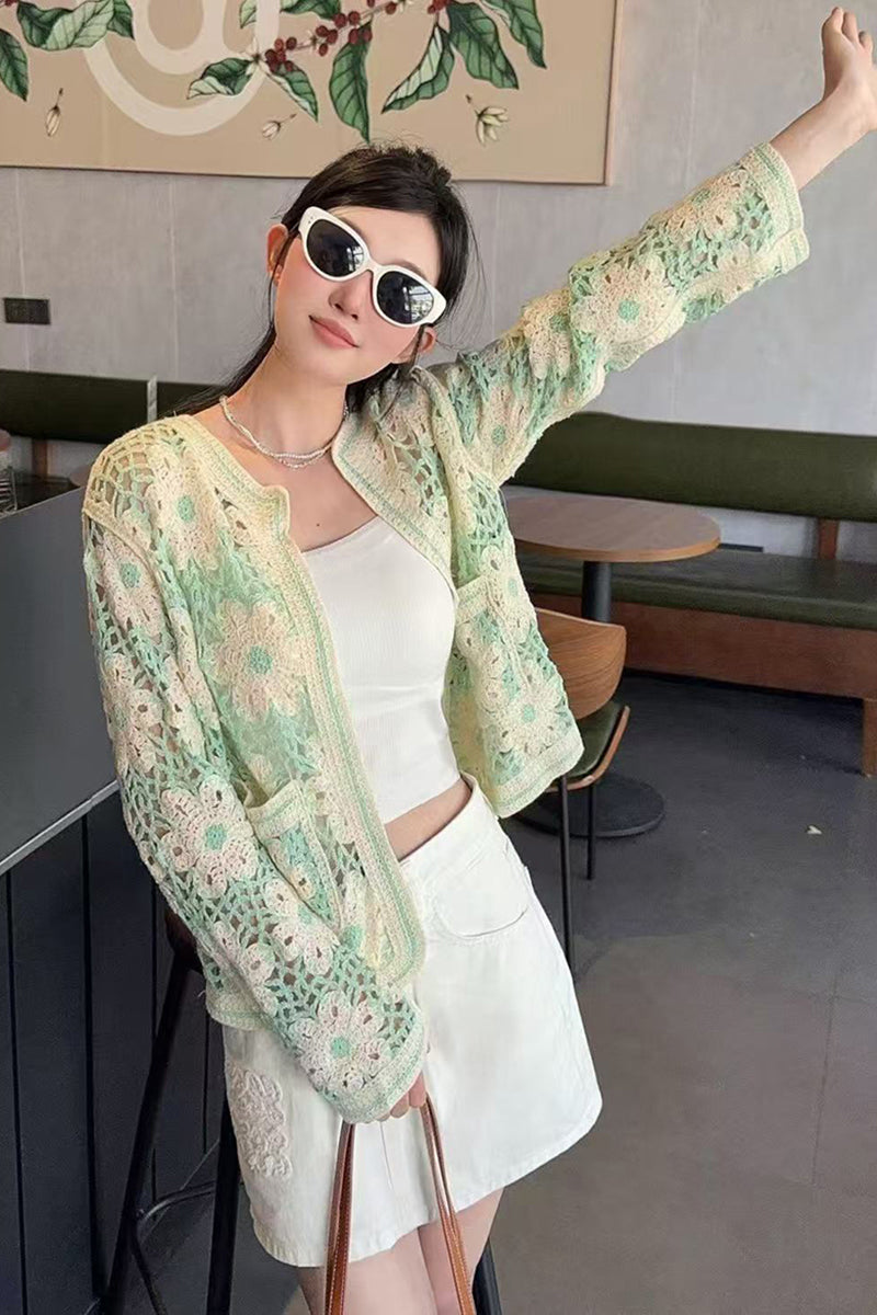 Floral Patterned Cardigan