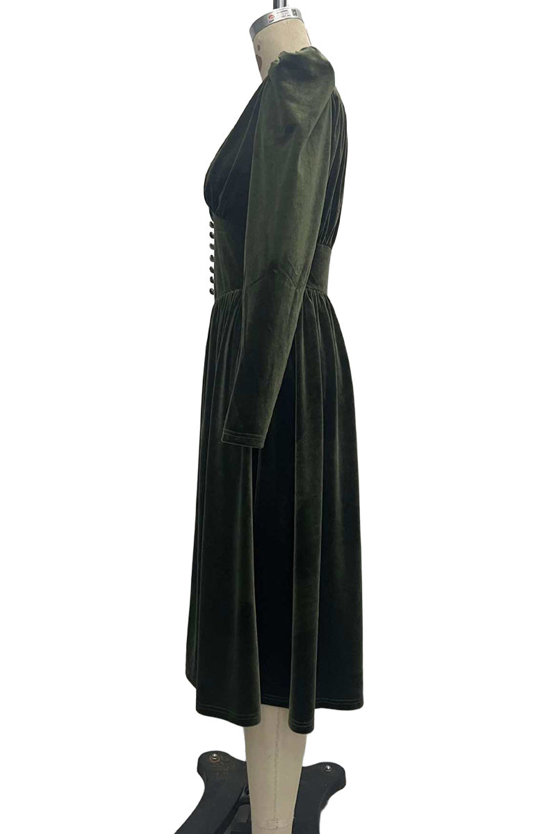 Elegant Long Sleeve Midi Dress