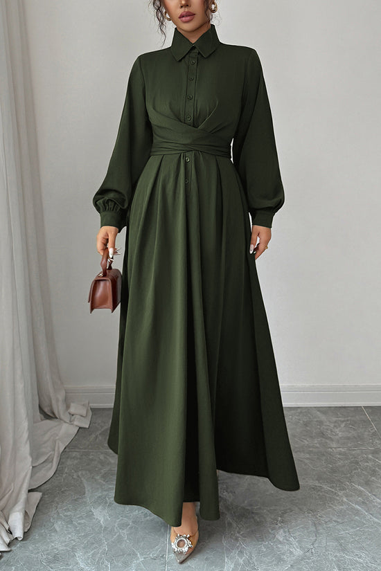 Elegant Long Sleeve Maxi Casual Dress