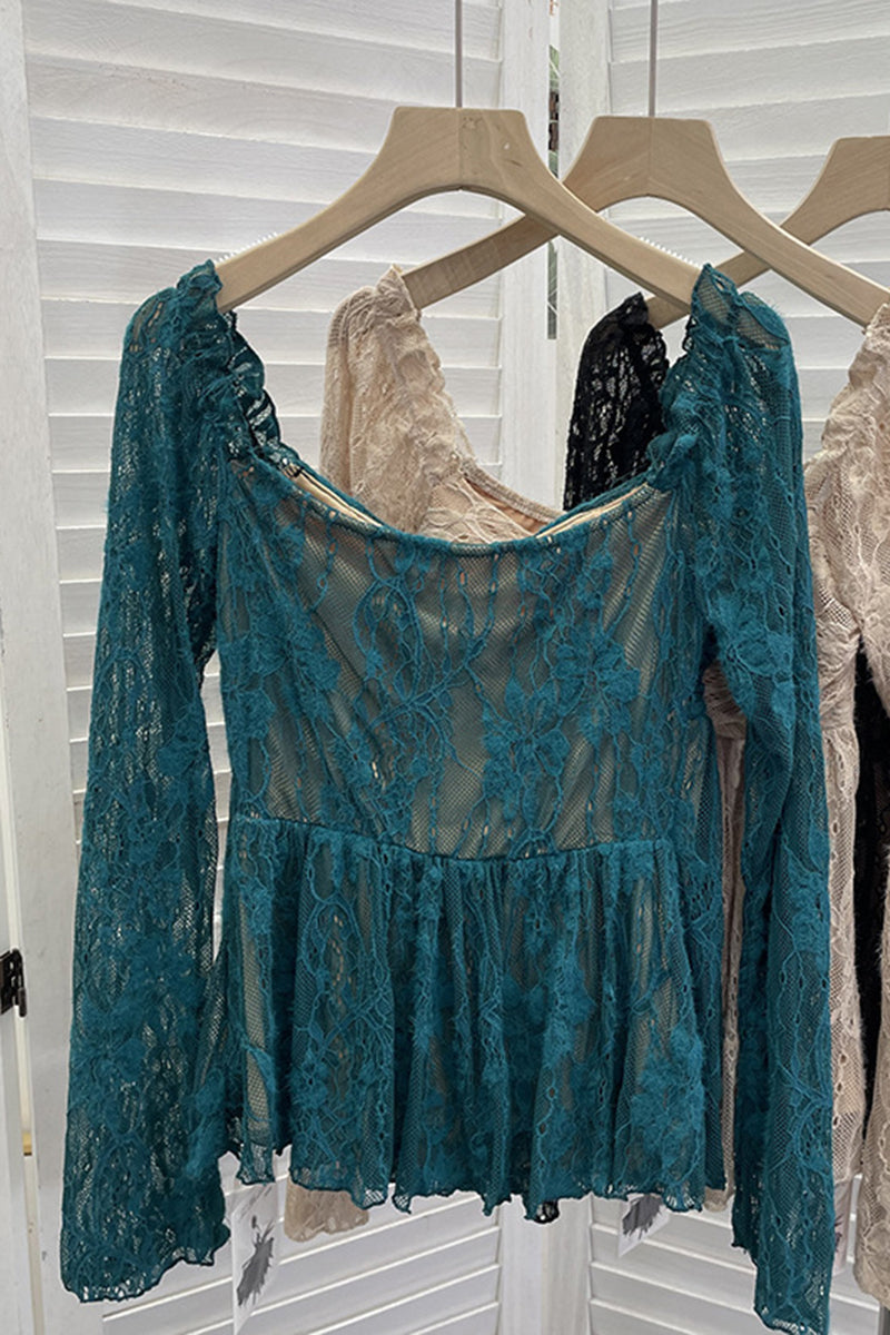 Elegant Lace Long Sleeve Top