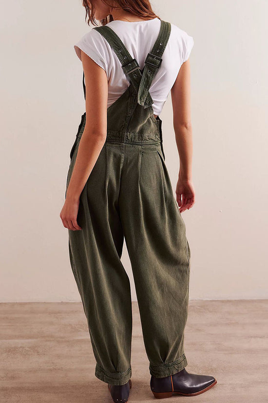 Casual Buttoned Overall Jumpsuit