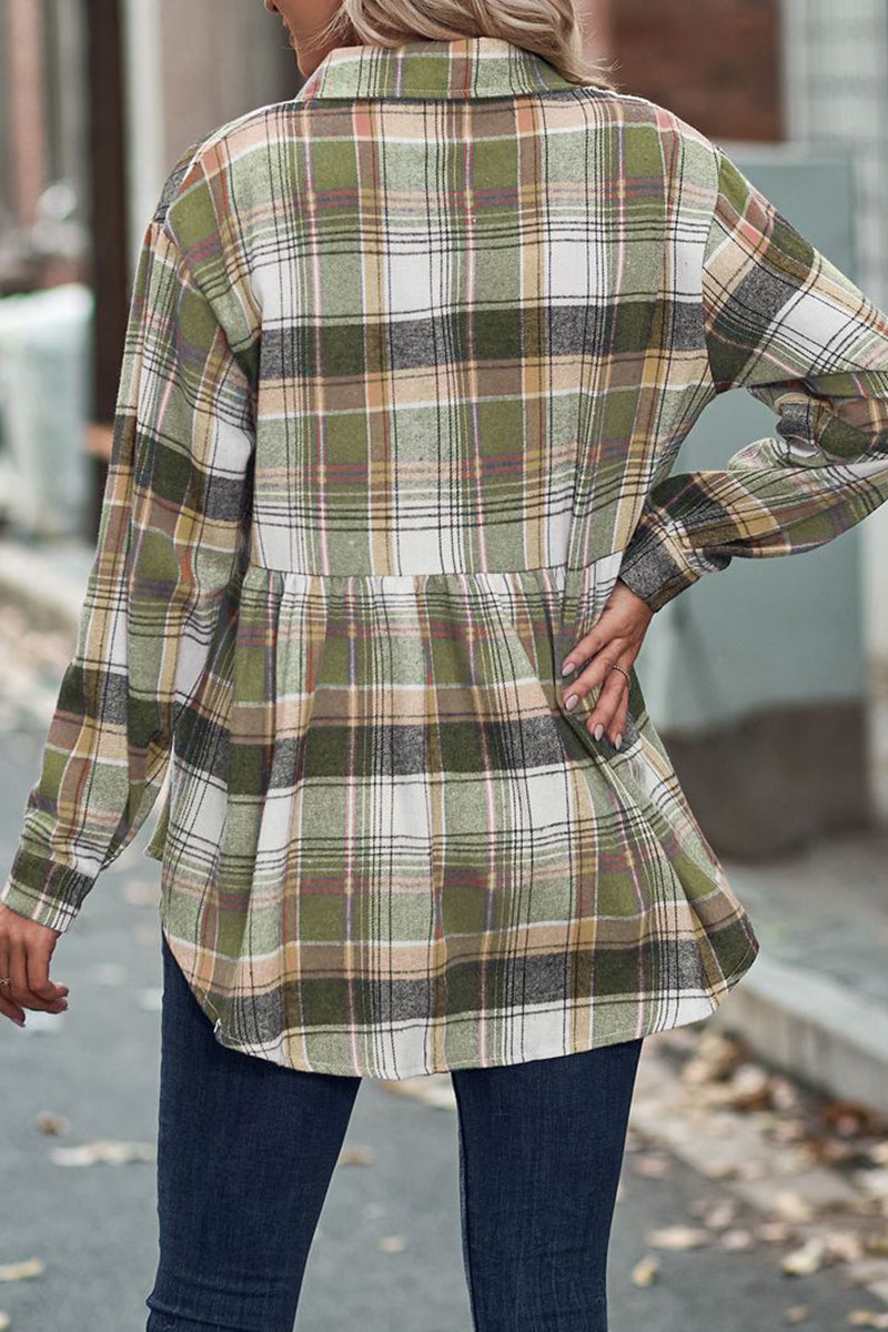Relaxed Fit Plaid Button-Up Shirt