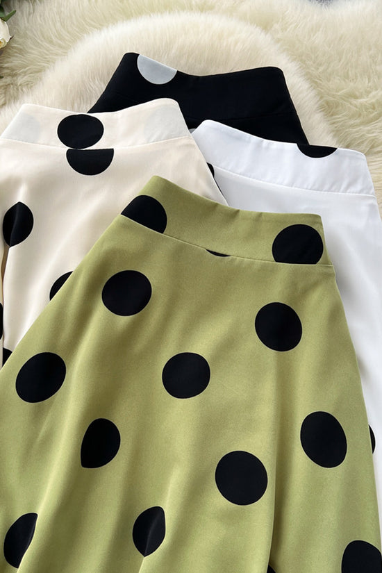 Polka Dot Midi Skirt