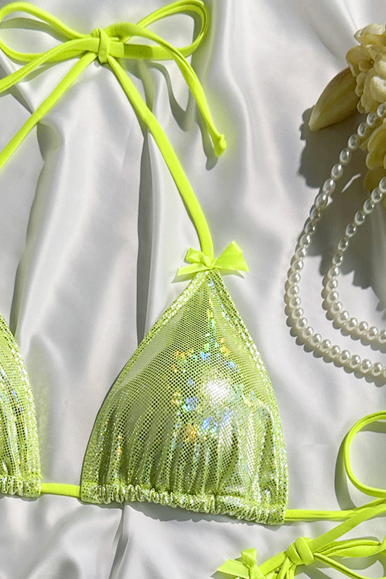 Shimmer Tie-Up Bikini Set