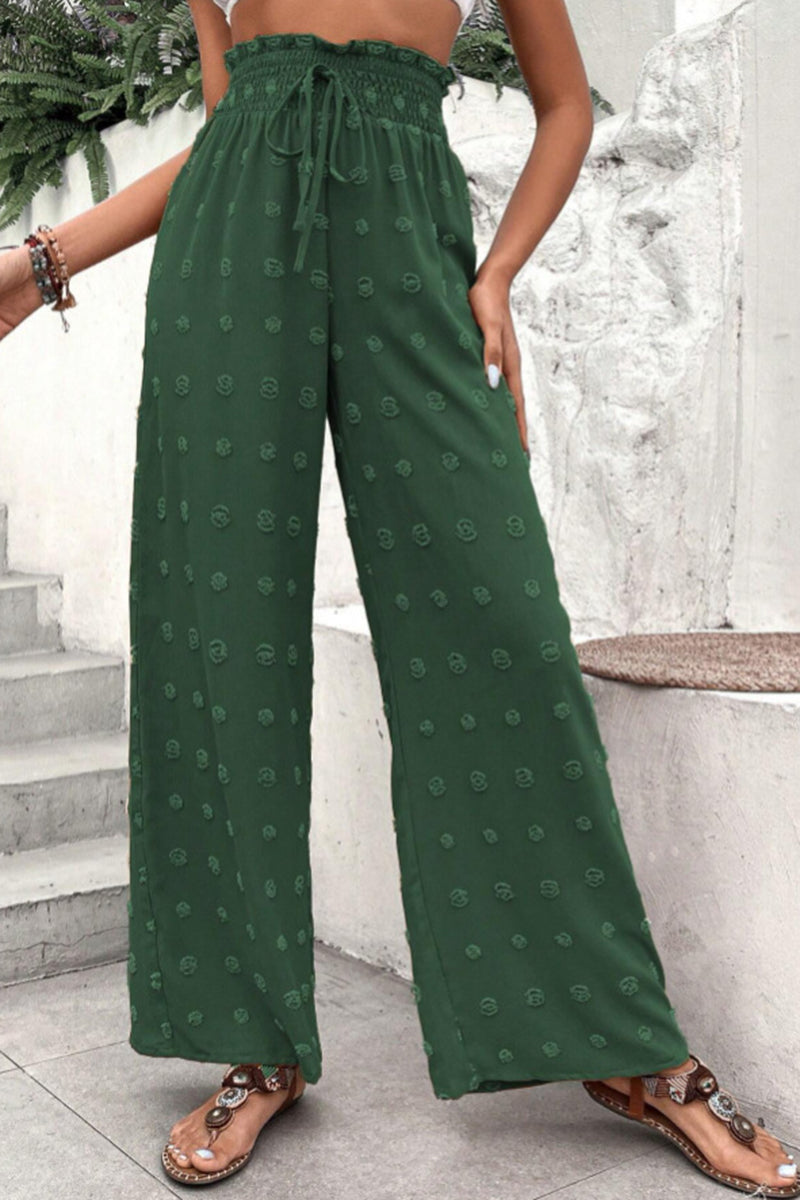 Bohemian High-Waist Wide-Leg Pants