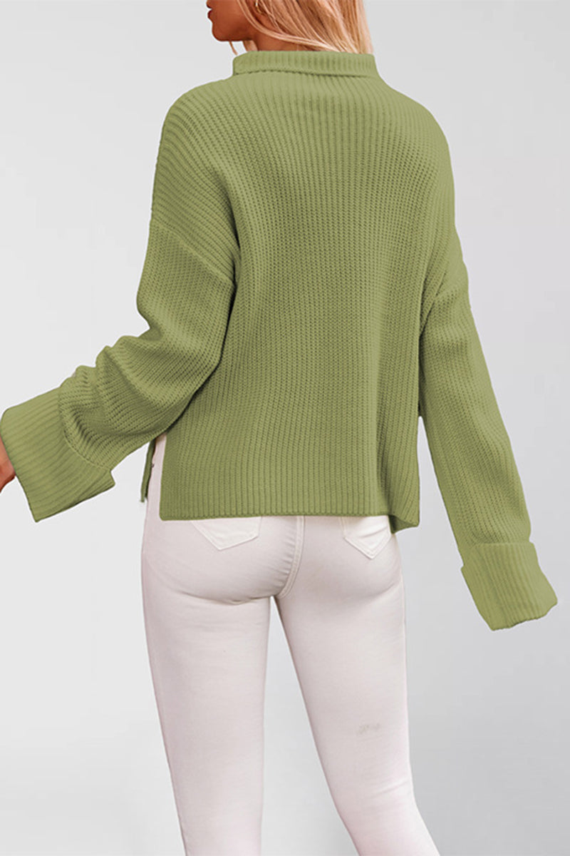 Flared Sleeve Pullover Knit Top