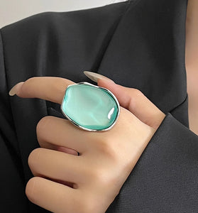 Silver Frame Statement Ring