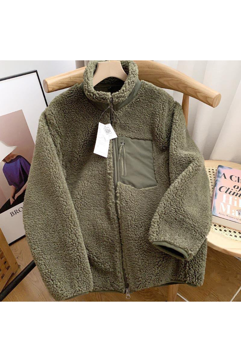 Cozy Fleece Zip-Up Coat