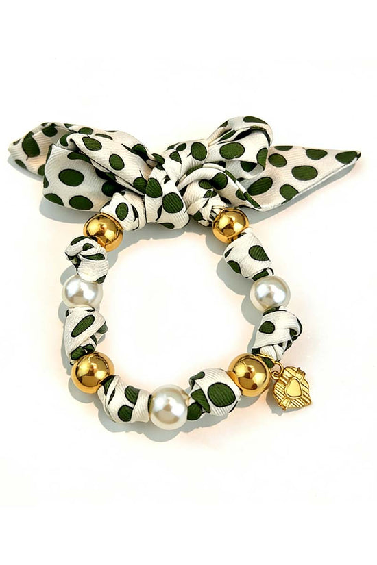 Elegant Bow and Bead Bracelet