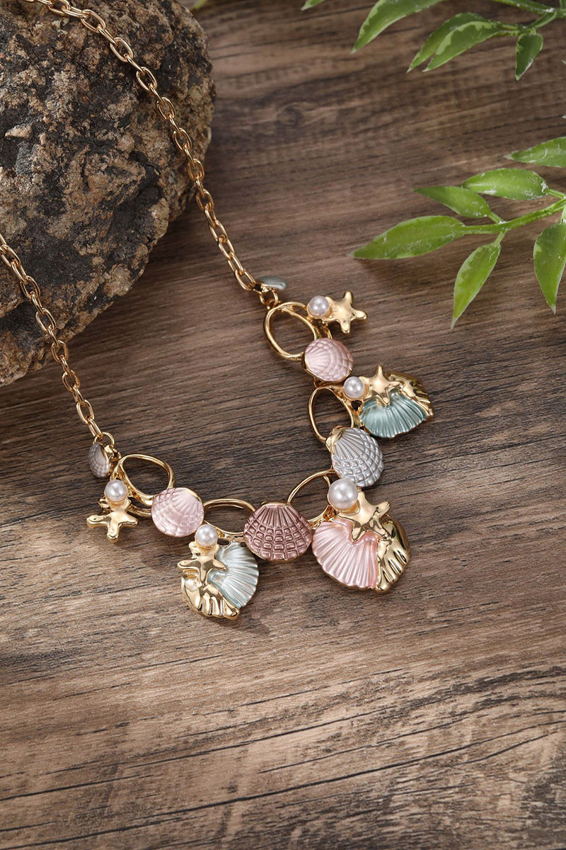 Ocean-Inspired Shell Statement Necklace