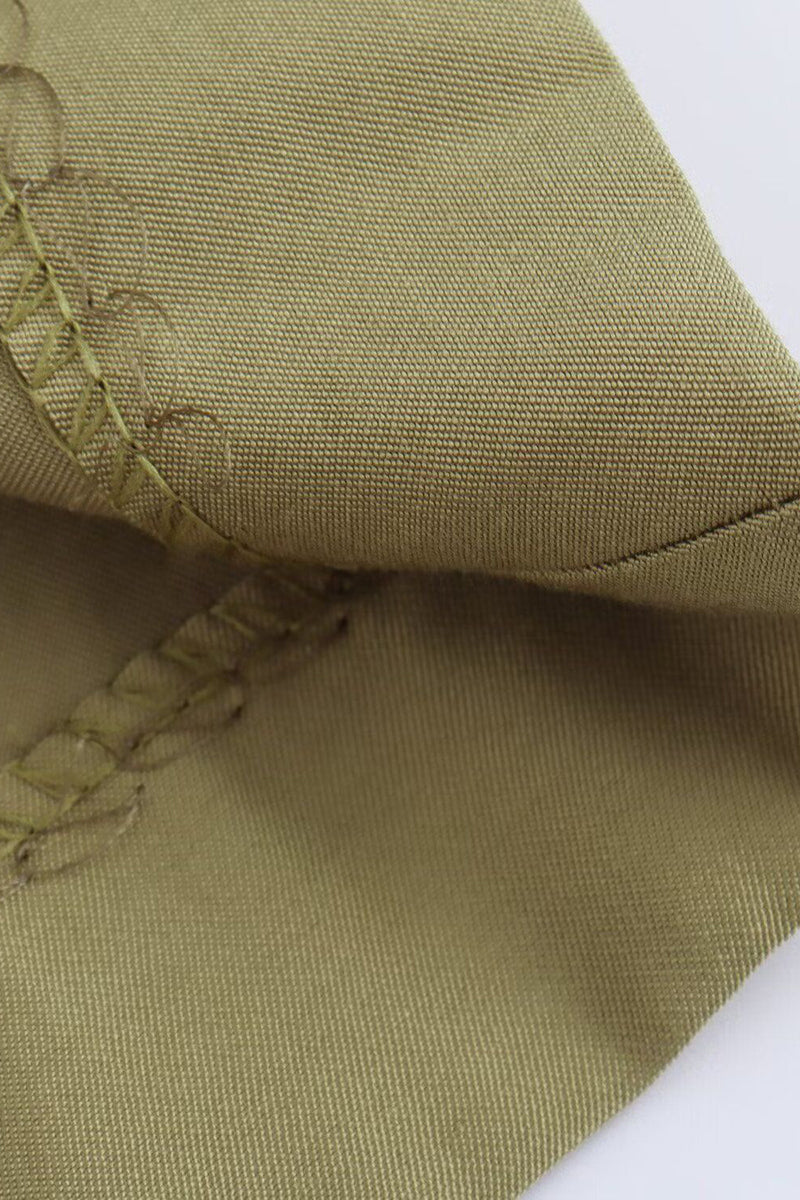 Pleated Casual Shorts with Woven Belt