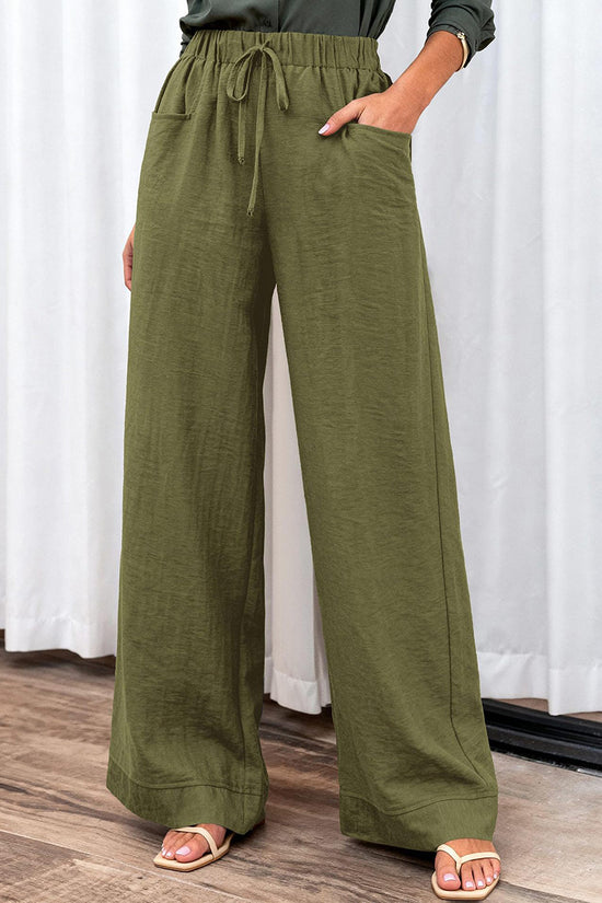 Relaxed Fit Drawstring Casual Pants