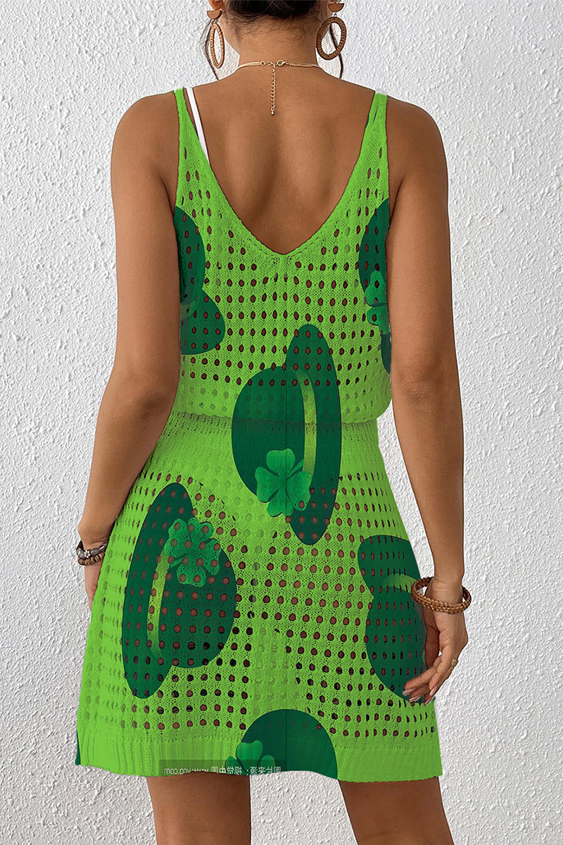 Hat Pattern Sleeveless Cover-Up