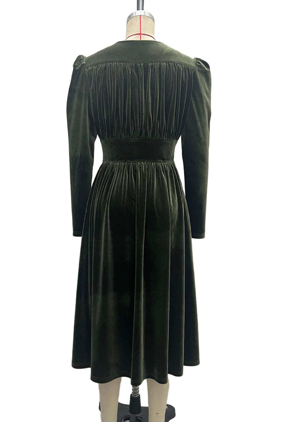 Elegant Long Sleeve Midi Dress