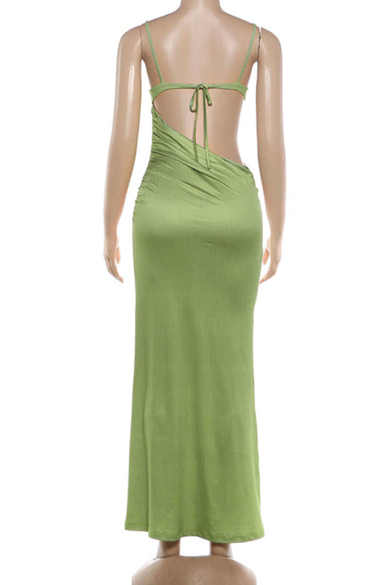 Floral Cutout Sleeveless Casual Dress
