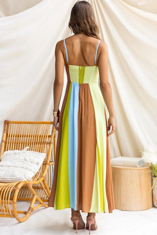 Sleeveless Striped Maxi Dress