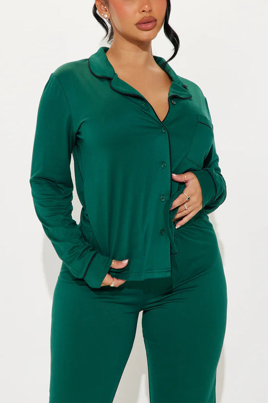 Relaxed Fit Long Sleeve Loungewear Set