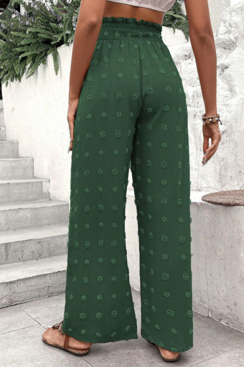 Bohemian High-Waist Wide-Leg Pants