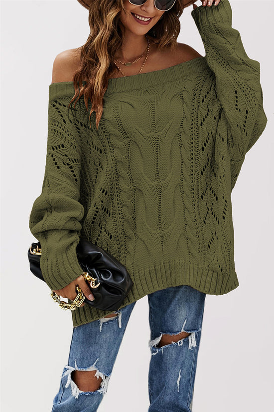 Off-Shoulder Oversized Knit Sweater