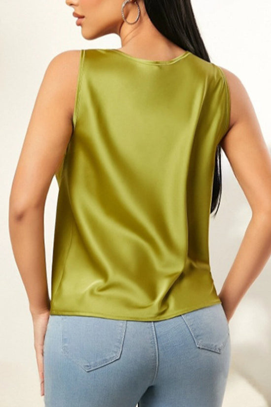 Draped Sleeveless Tank Top