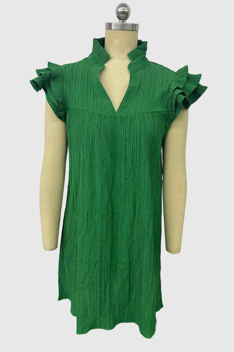 Ruffle Sleeve Casual Dress