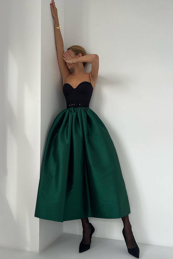 Belted Elegant Midi Skirt