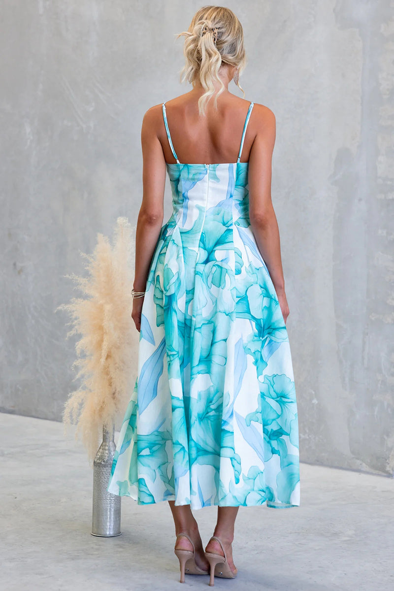 Floral Sleeveless Midi Dress