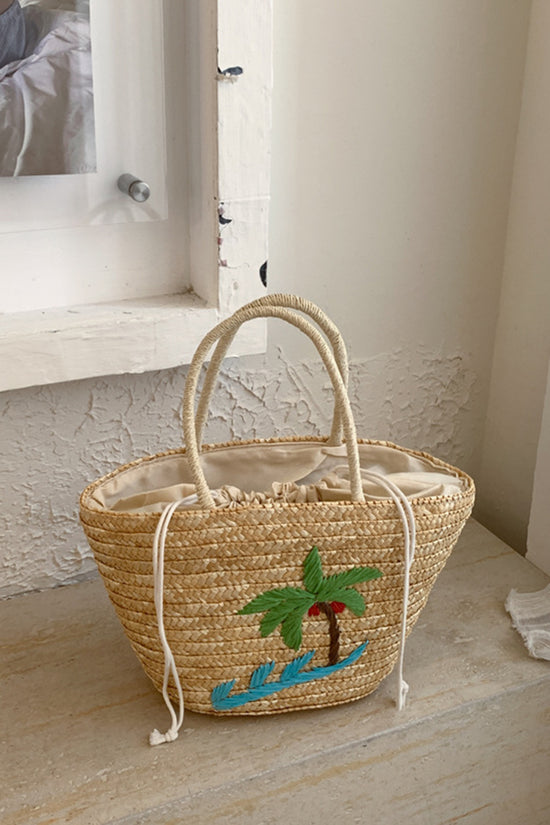 Straw Patterned Tote Bag