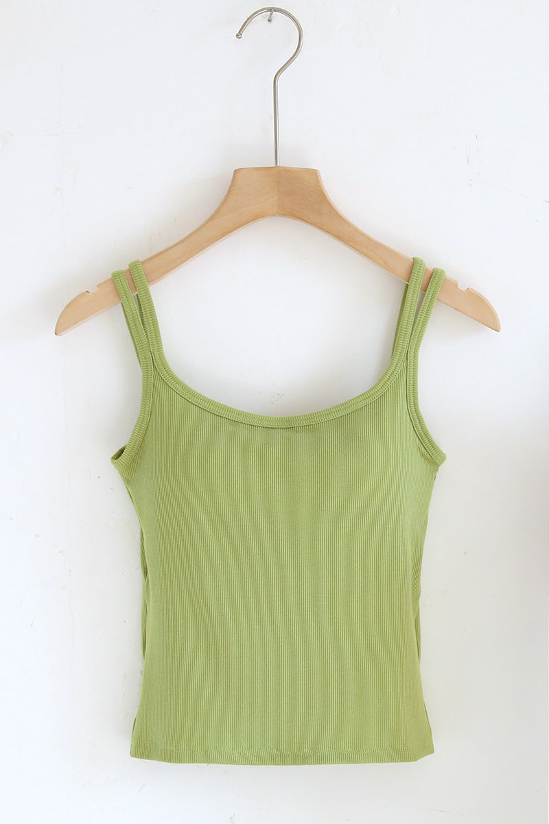 Double Strap Sleeveless Cami Top