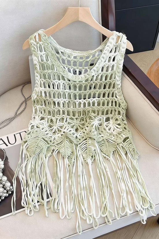 Boho Fringe Crochet Tank Top