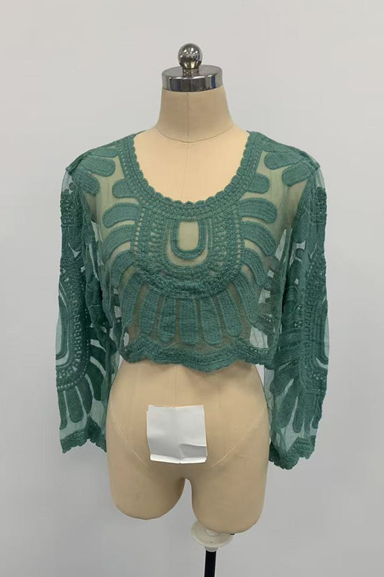 Boho Crochet Cover-Up Top