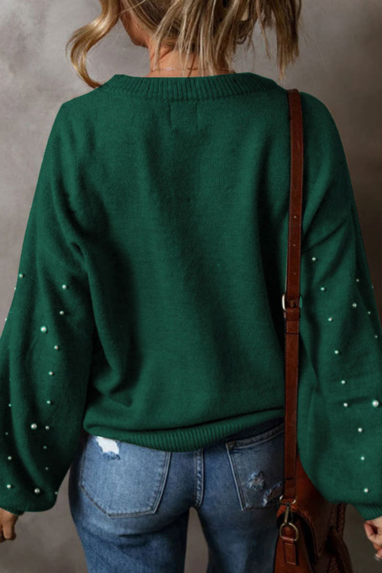 Elegant Pearl Embellished Sweater