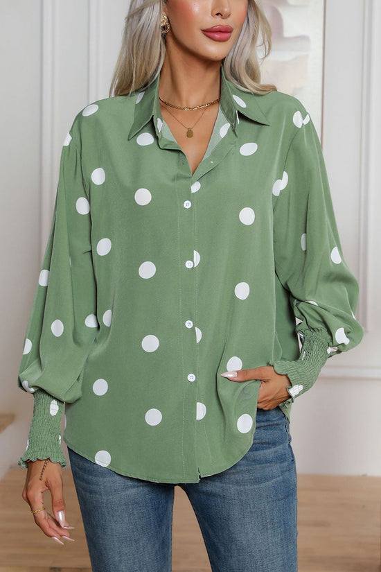 Polka Dot Long Sleeve Blouse
