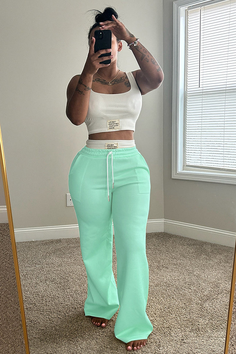 Trendy Activewear Set with Cropped Top