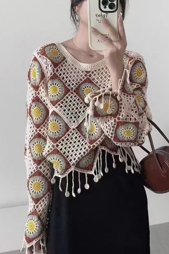 Crochet Blouse with Intricate Patterns