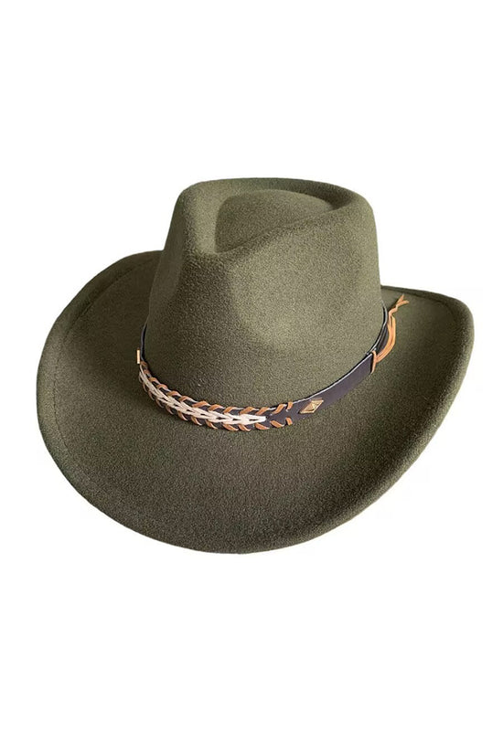 Western Style Braided Band Cowboy Hat