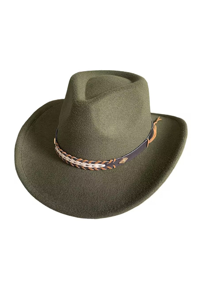 Western Style Braided Band Cowboy Hat