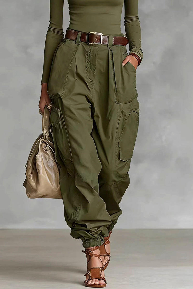 High-Waist Relaxed Cargo Pants