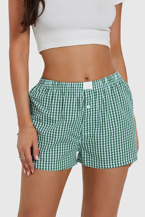 Gingham Casual Shorts