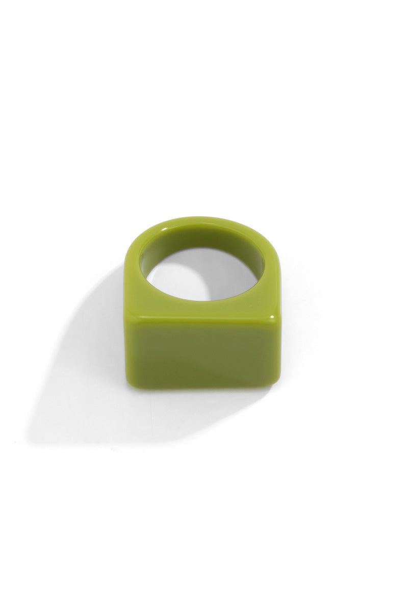 Modern Square Statement Ring