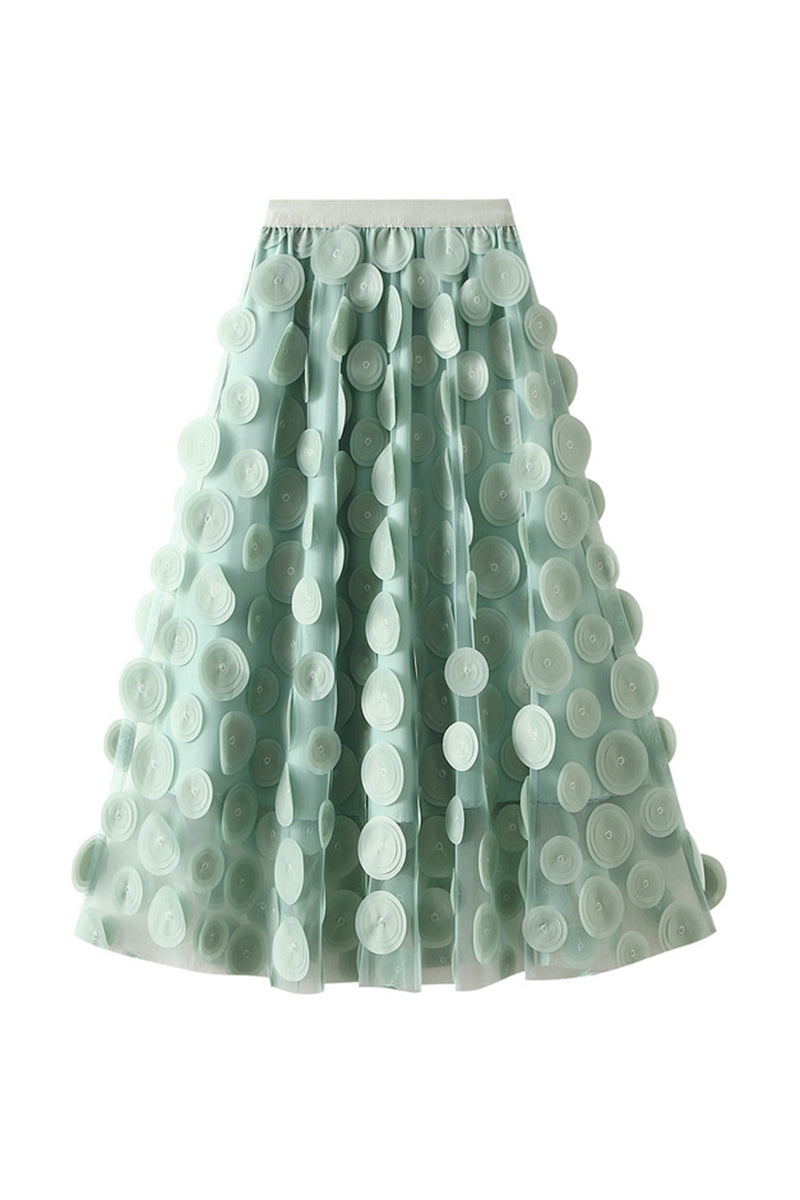 Polka Dot Circle Midi Skirt
