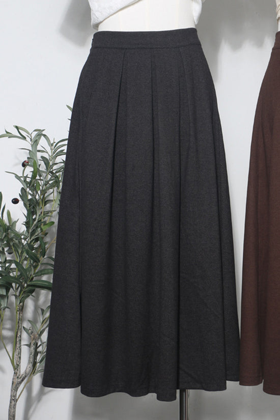 Pleated Elegant Midi Skirt