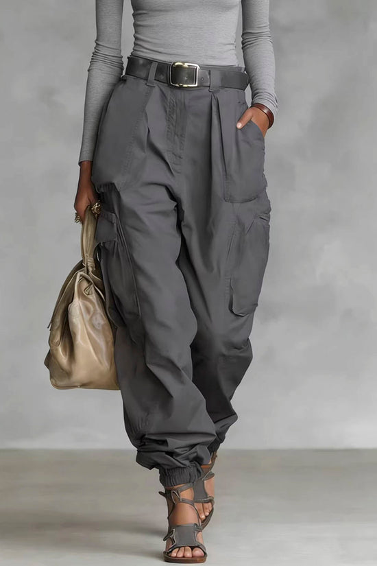 High-Waist Relaxed Cargo Pants