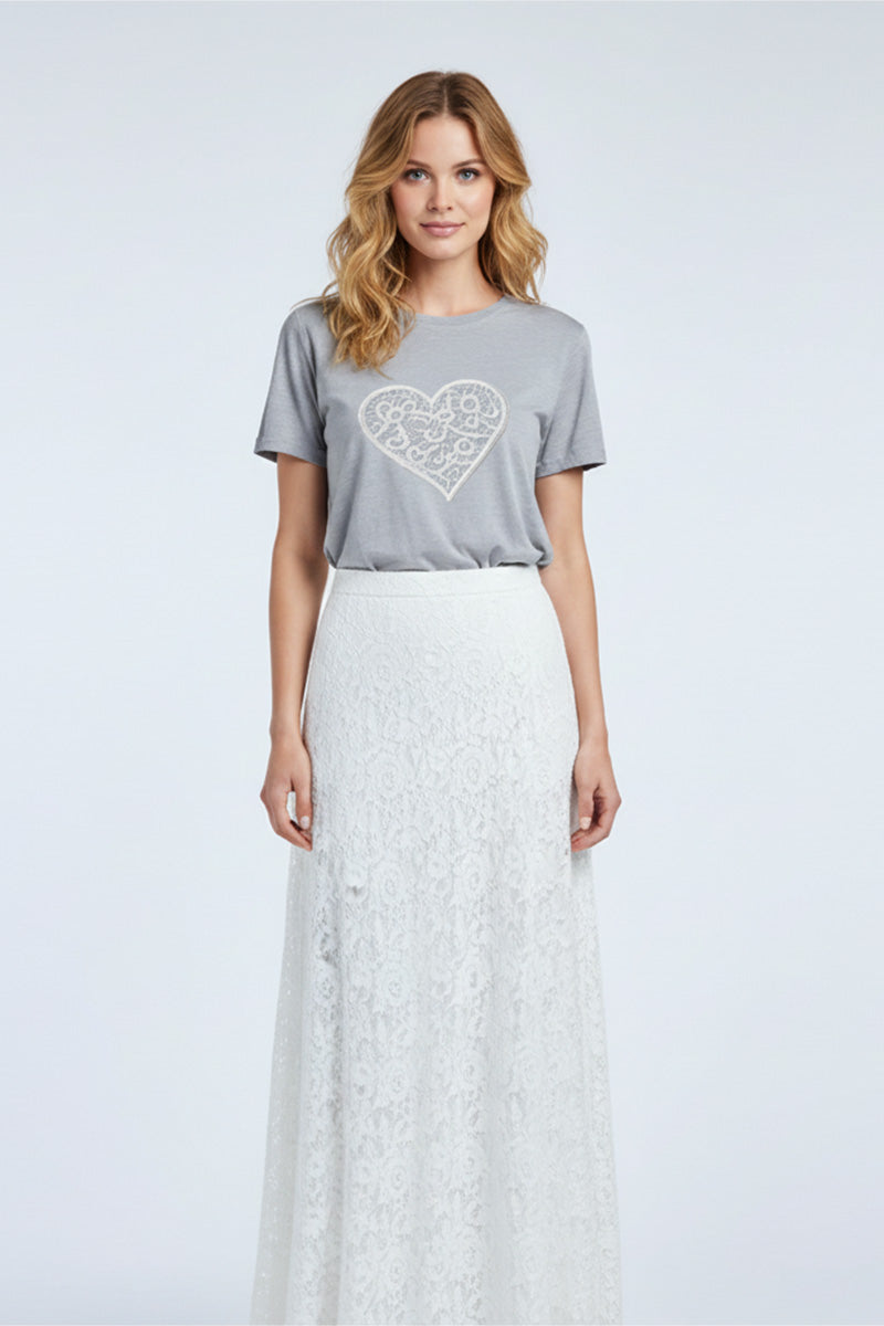 Heartline Embroidered T-Shirt