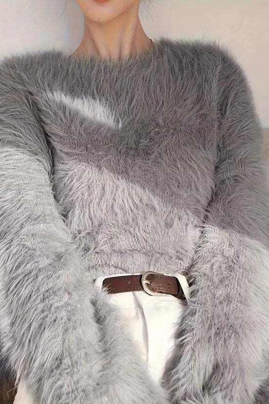 Fuzzy Long Sleeve Cozy Sweater