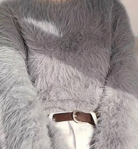 Fuzzy Long Sleeve Cozy Sweater