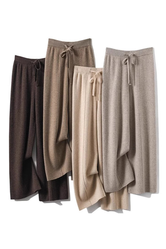 Relaxed Fit Wide-Leg Casual Pants