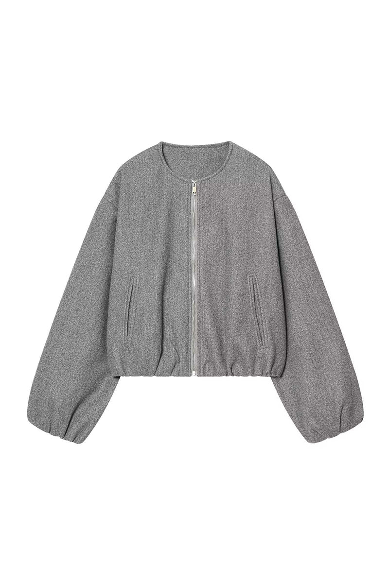 Chic Zip-Up Bomber Jacket